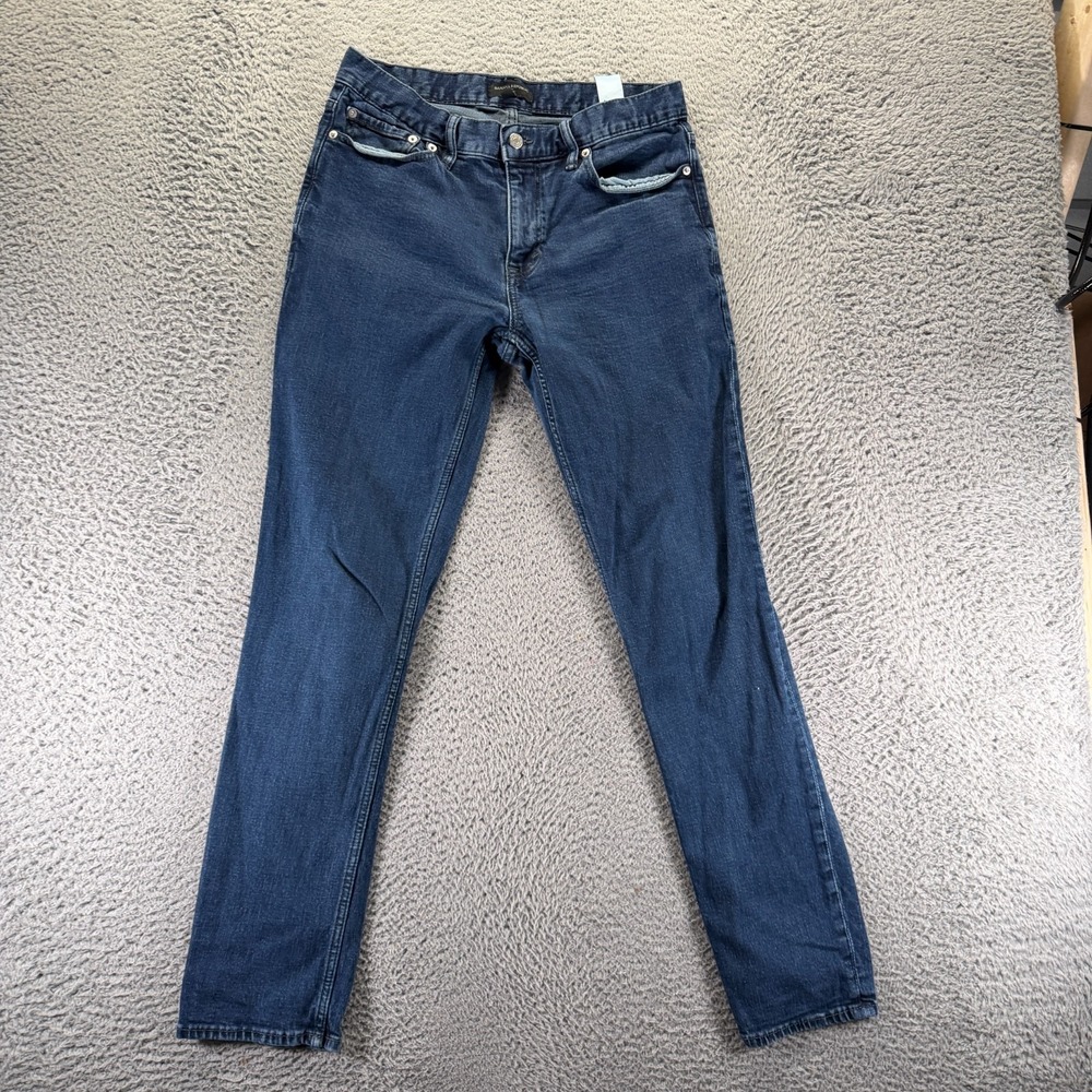 Banana Republic Jeans Men 32x32 Blue Cotton Denim Straight Slim Workwear Stretch